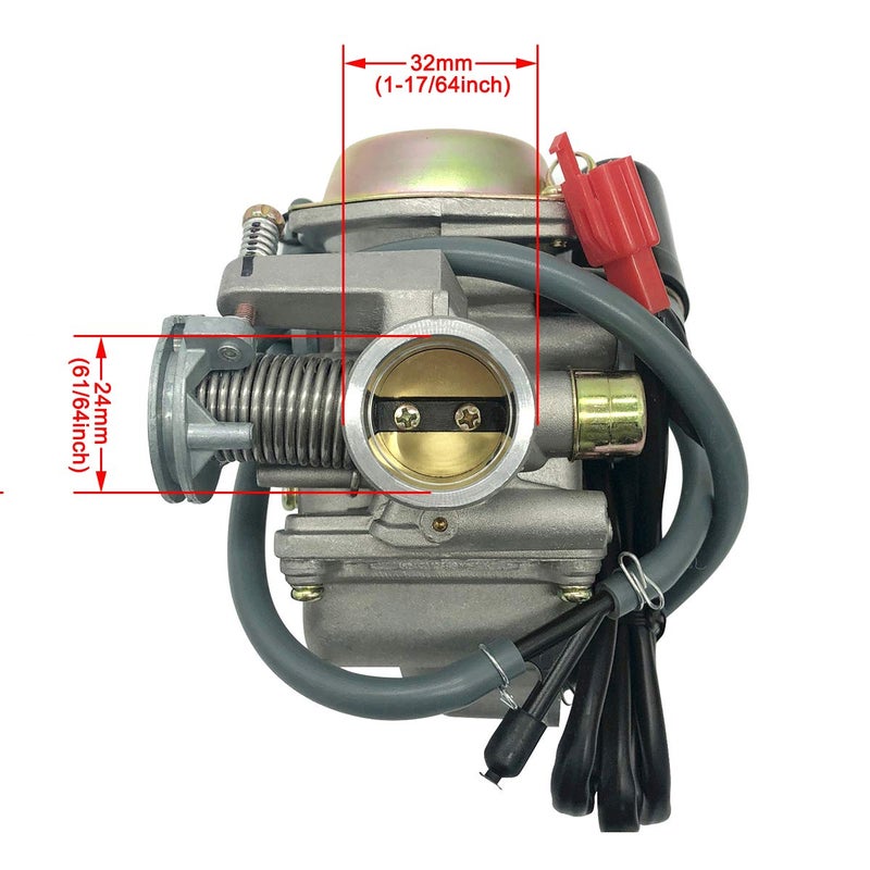 Ruijie PD24J 24mm 152QMJ 157QMI GY6 150CC Carburetor for GY6 150CC 4 Stroke Scooter Moped Taotao Baja Roketa Sunl JCT ATM50 Engine carb with Intake Manifold Air Filter Fuel Valve Switch - Image 2